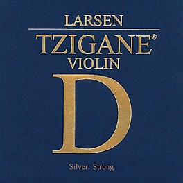 Larsen Strings Tzigane Violin D String... Larsen Strings Tzigane Violin D String 4/4 Size Silver Wound, Heavy Gauge, Ball End