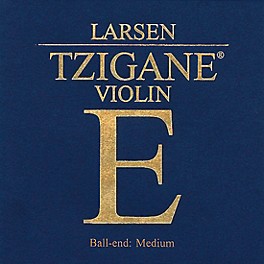 Larsen Strings Tzigane Violin E Strin... Larsen Strings Tzigane Violin E String 4/4 Size Carbon Steel, Medium Gauge, Ball End