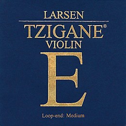 Larsen Strings Tzigane Violin E String 4/4 Size Carbon Steel, Medium Gauge, Loop End