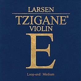 Larsen Strings Tzigane Violin E Strin... Larsen Strings Tzigane Violin E String 4/4 Size Carbon Steel, Medium Gauge, Loop End