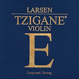 Larsen Strings Tzigane Violin E String... Larsen Strings Tzigane Violin E String 4/4 Size Carbon Steel, Heavy Gauge, Loop End