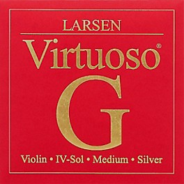 Larsen Strings Virtuoso Violin G Str... Larsen Strings Virtuoso Violin G String 4/4 Size Silver Wound, Medium Gauge, Ball End