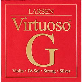 Larsen Strings Virtuoso Violin G Stri... Larsen Strings Virtuoso Violin G String 4/4 Size Silver Wound, Heavy Gauge, Ball End