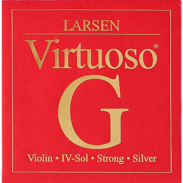 Larsen Strings Virtuoso Violin G String 4/4 Size Silver Wound, Heavy Gauge, Ball End