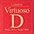 Larsen Strings Virtuoso Violin D Stri... Larsen Strings Virtuoso Violin D String 4/4 Size Silver Wound, Heavy Gauge, Ball End