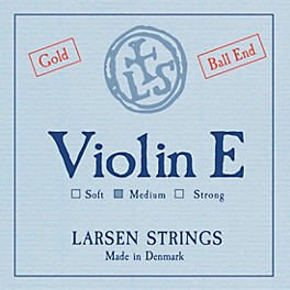 Larsen Strings Original Gold Vio... Larsen Strings Original Gold Violin E String 4/4 Size Gold Plated, Medium Gauge, Ball End