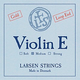 Larsen Strings Original Gold Vio... Larsen Strings Original Gold Violin E String 4/4 Size Gold Plated, Medium Gauge, Loop End