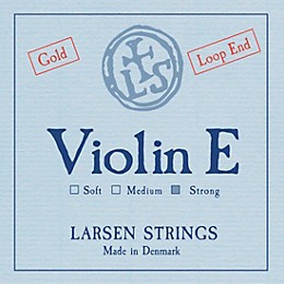 Larsen Strings Original Gold Violin E String 4/4 Size Gold Plated, Heavy Gauge, Loop End