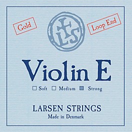 Larsen Strings Original Gold Viol... Larsen Strings Original Gold Violin E String 4/4 Size Gold Plated, Heavy Gauge, Loop End