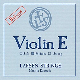 Larsen Strings Original Violin E String 4/4 Size Carbon Steel, Medium Gauge, Ball End