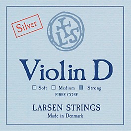 Larsen Strings Original Violin D Stri... Larsen Strings Original Violin D String 4/4 Size Silver Wound, Heavy Gauge, Ball End