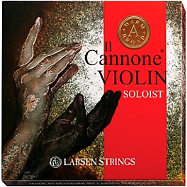 Larsen Strings Il Cannone Soloist Violin String Set With Warm and Broad A String 4/4 Size Medium Gauge, Ball End