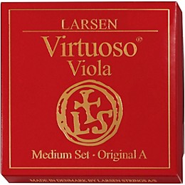 Larsen Strings Virtuoso Viola String Set 15 to 16-1/2 in., Medium Multiple Wound, Ball End