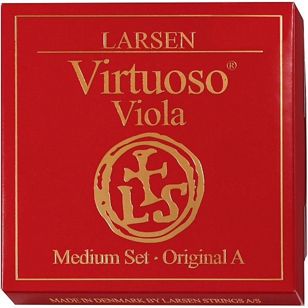 Larsen Strings Virtuoso Viola String Set 15 to 16-1/2 in., Medium Multiple Wound, Ball End