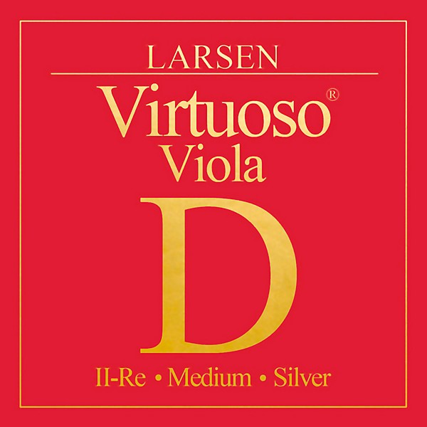 Larsen Strings Virtuoso Viola D String 15 to 16-1/2 in., Medium Aluminum, Ball End