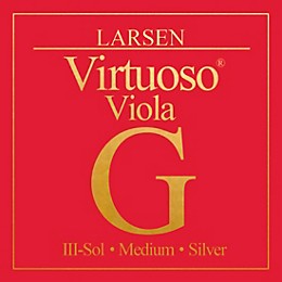 Larsen Strings Virtuoso Series Viola G String 15 to 16-1/2 in., Medium Silver, Ball End