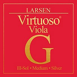 Larsen Strings Virtuoso Series Viola G String 15 to 16-1/2 in., Medium Silver, Ball End