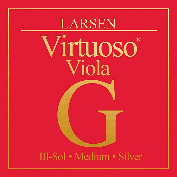Larsen Strings Virtuoso Series Viola G String 15 to 16-1/2 in., Medium Silver, Ball End
