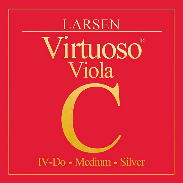 Larsen Strings Virtuoso Viola C String 15 to 16-1/2 in., Medium Silver, Ball End