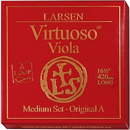 Larsen Strings Virtuoso E... Larsen Strings Virtuoso Extra-Long Viola String Set 16-1/2+ in., Medium Multiple Wound, Loop End