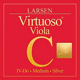 Larsen Strings Virtuoso Soloist Viola C String 15 to 16-1/2 in., Medium Silver, Ball End