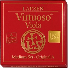 Larsen Strings Virtuoso Soloist Viola String Set 15 to 16-1/2 in., Medium Multiple Wound, Loop End