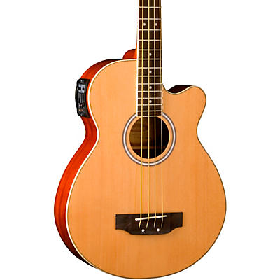 Washburn Ab5 Cutaway Acoustic Electric Bass Guitar Natural for sale
