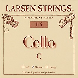 Larsen Strings Original Cello C String 1/8 Size... Larsen Strings Original Cello C String 1/4 Size, Medium Tungsten, Ball End