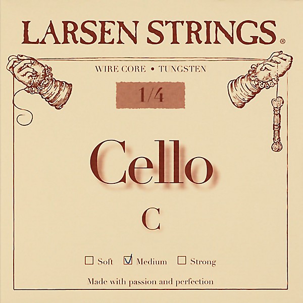 Larsen Strings Original Cello C String 1/4 Size, Medium Tungsten, Ball End