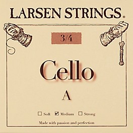 Larsen Strings Original Cello A String 3/4 Size, M... Larsen Strings Original Cello A String 3/4 Size, Medium Steel, Ball End