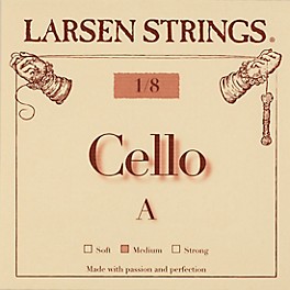 Larsen Strings Original Cello A String 3/4 Size, M... Larsen Strings Original Cello A String 1/8 Size, Medium Steel, Ball End