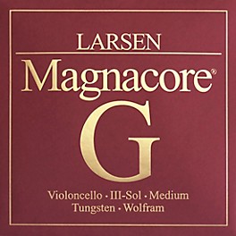 Larsen Strings Magnacore Cello G String 4/4 Si... Larsen Strings Magnacore Cello G String 4/4 Size, Medium Tungsten, Ball End