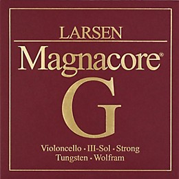 Larsen Strings Magnacore Cello G String 4/4 Size, Heavy Tungsten, Ball End