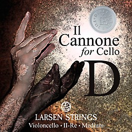 Larsen Strings Il Cannone Direct and Focused Cello D String 4/4 Steel, Ball End