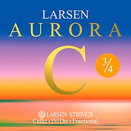 Larsen Strings Aurora Cello C String 1/8 Size, Me... Larsen Strings Aurora Cello C String 3/4 Size, Medium Tungsten, Ball End