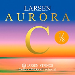 Larsen Strings Aurora Cello C String 1/8 Size, Me... Larsen Strings Aurora Cello C String 1/8 Size, Medium Tungsten, Ball End