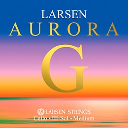 Larsen Strings Aurora Cello G String 4/4 Size, Medium Nickel, Ball End