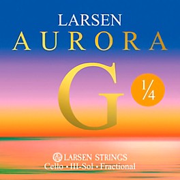 Larsen Strings Aurora Cello G String 1/4 Size, Medi... Larsen Strings Aurora Cello G String 1/4 Size, Medium Nickel, Ball End