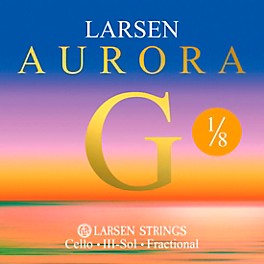 Larsen Strings Aurora Cello G String 1/4 Size, Medi... Larsen Strings Aurora Cello G String 1/8 Size, Medium Nickel, Ball End