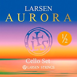 Larsen Strings Aurora Cello String Set 1/2 Size, Medium