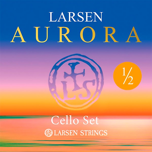 Larsen Strings Aurora Cello String Set 1/2 Size, Medium