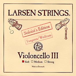 Larsen Strings Soloist Edition Cello G St... Larsen Strings Soloist Edition Cello G String 4/4 Size, Light Tungsten, Ball End