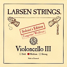 Larsen Strings Soloist Edition Cello G String 4/4 Size, Medium Tungsten, Ball End
