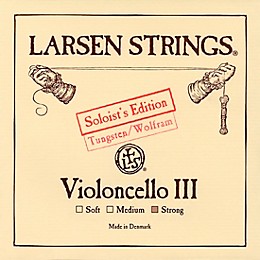 Larsen Strings Soloist Edition Cello G String 4/4 Size, Heavy Tungsten, Ball End