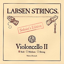 Larsen Strings Soloist Edition Cello D String 4/4 Size, Light Steel, Ball End