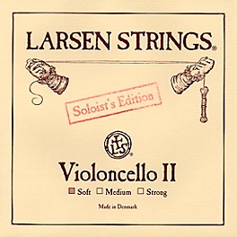 Larsen Strings Soloist Edition Cello D Strin... Larsen Strings Soloist Edition Cello D String 4/4 Size, Light Steel, Ball End