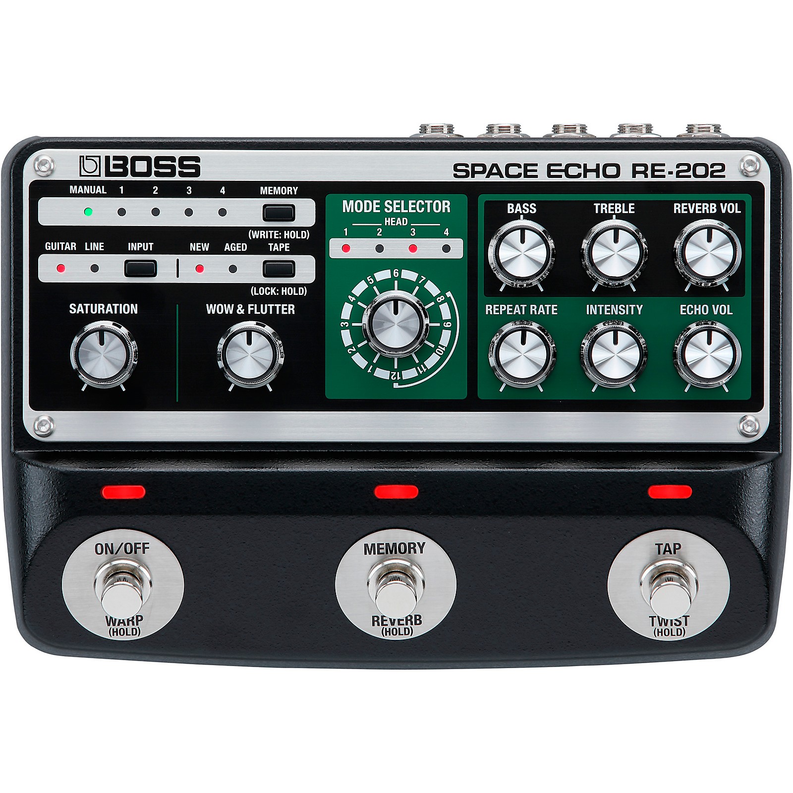 BOSS RE-202 Space Echo Effects Pedal Black | Guitar Center