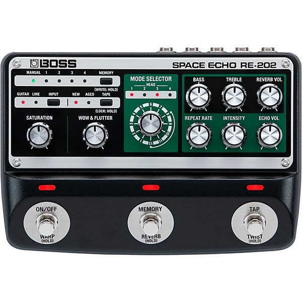 Open Box BOSS RE-202 Space Echo Effects Pedal Level 1 Black