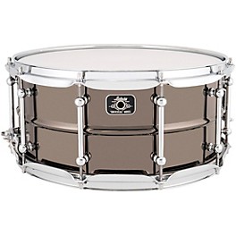 Ludwig Universal Series Black Brass Snare... Ludwig Universal Series Black Brass Snare Drum With Chrome Hardware 14 x 6.5 in.