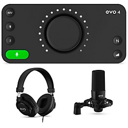 Open Box Audient EVO Start Recording Bundle With USB Audio Interface, Headphones, Mic, Shockmount and Mic Cable Level 1